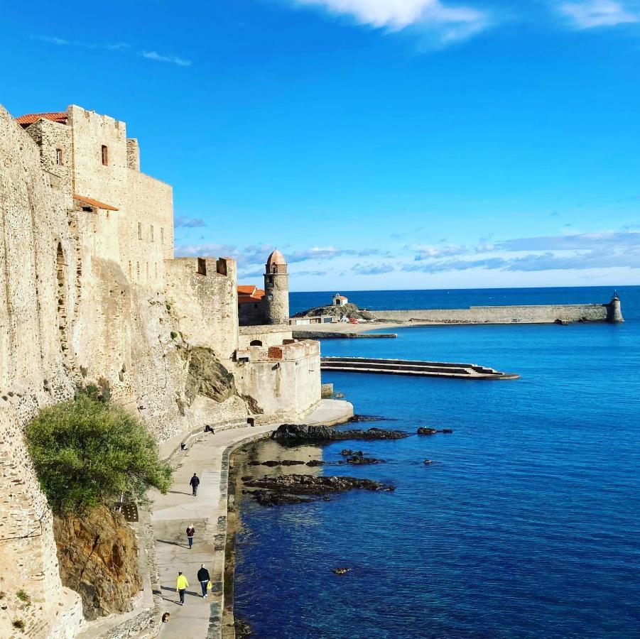 Résidence Costa Vermella, vue mer et montagne au calme Cerbère Esterno foto