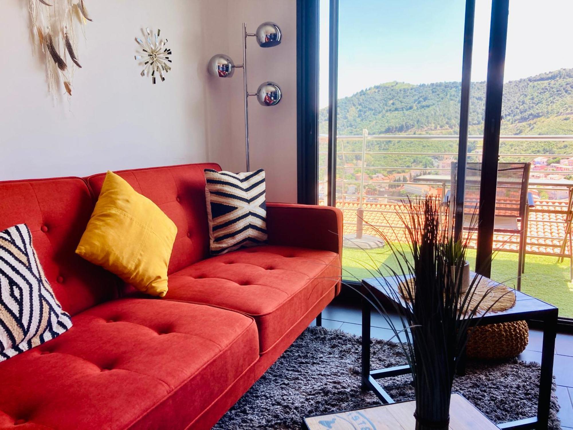 Résidence Costa Vermella, vue mer et montagne au calme Cerbère Esterno foto